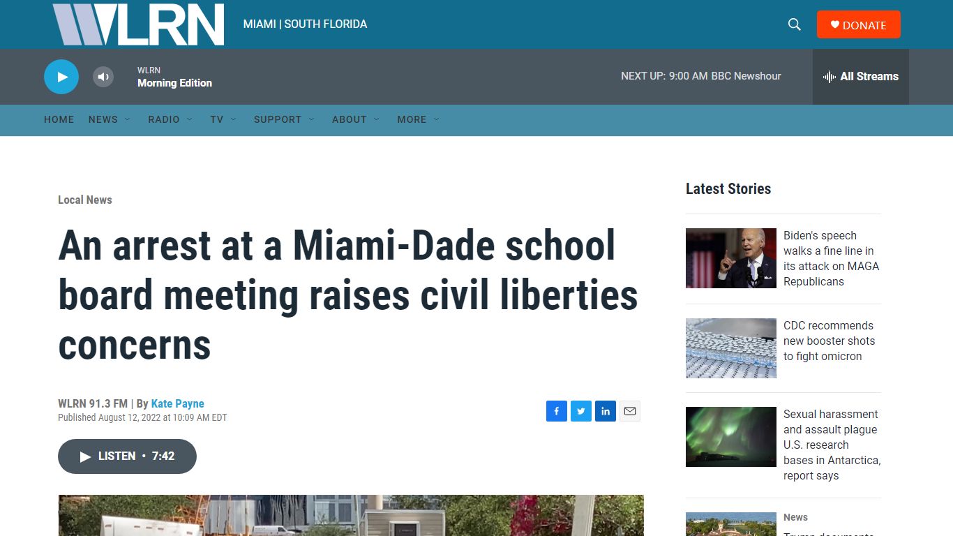 An arrest at a Miami-Dade school board meeting raises civil liberties ...